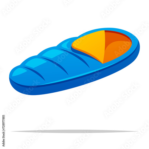 Sleeping bag vector isolated illustration