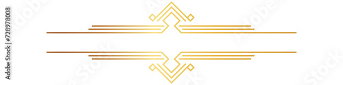 Divided art deco elements and gold header collection. art deco page divider Vintage gold border and divider, retro header graphic element.