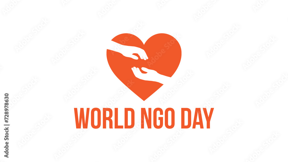 Fototapeta premium World NGO Day. Template for Background, Poster, Banner, Greeting card. Vector illustration