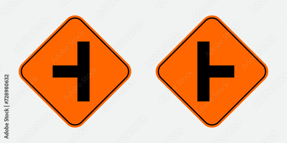 vector side road ahead temporary signs vector side road ahead temporary signs