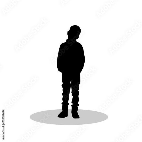 Kids sihouette illustration