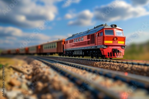 Wallpaper Mural train in the countryside, in motion Torontodigital.ca