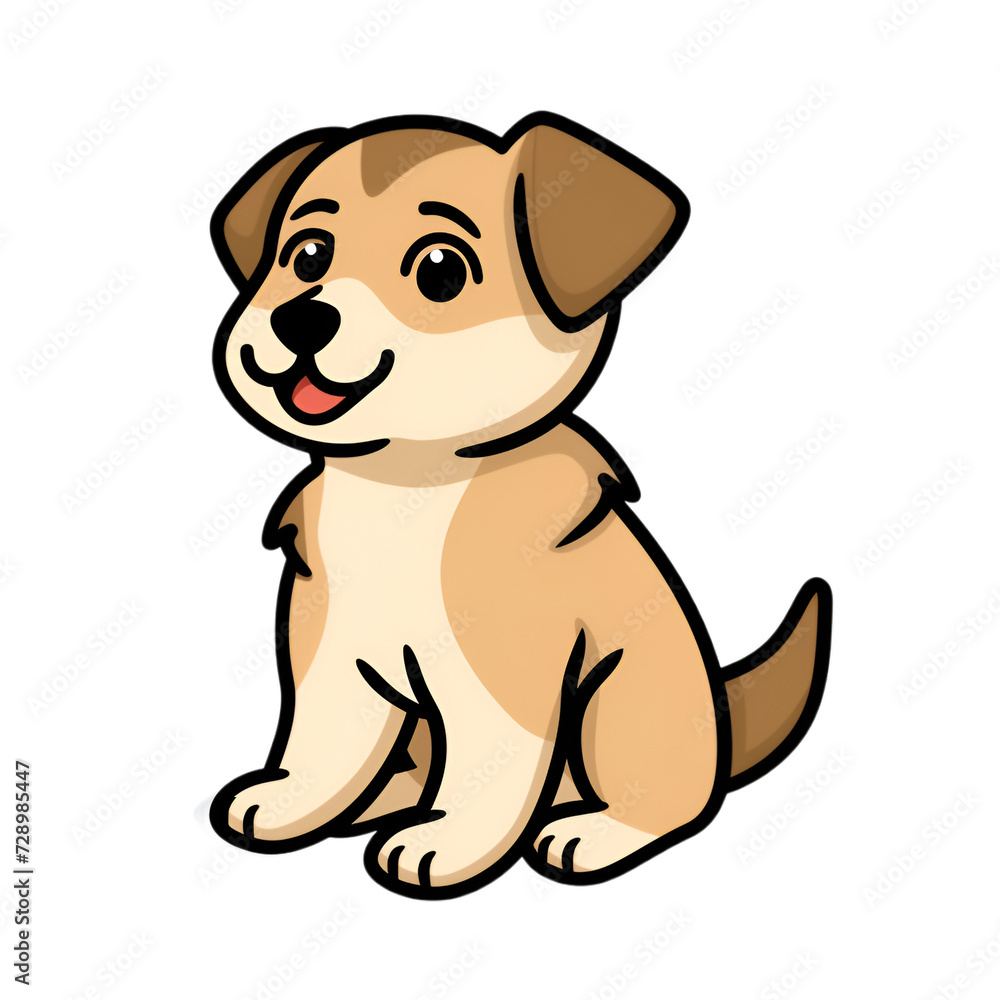 Fototapeta premium Dog clipart on transparent background