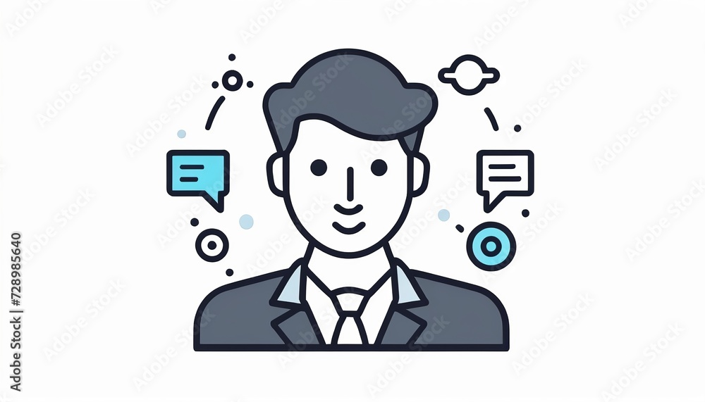 Consulting Concept: A Modern Flat Style Icon Vector Consulting Concept: A Modern Flat Style Icon Vector