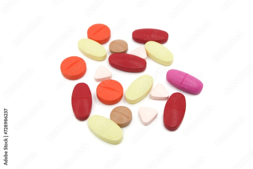 pills isolated on white pills isolated on white
