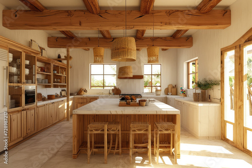 interior design photo of a rustic coastal family home © Kien