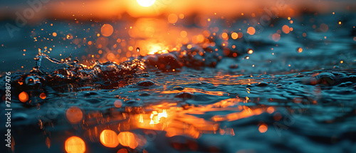 a image of a sunset over a body of water © Masum