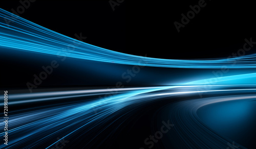 Light trails, speed light streaks background, motion blur speed effect.