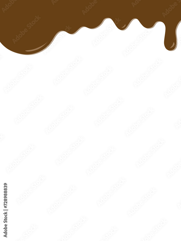 Obraz premium 上からチョコレートが垂れてくるイラスト