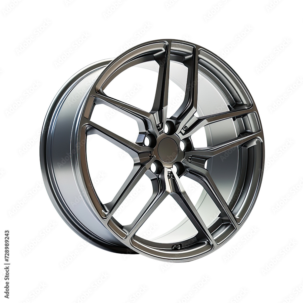 Fototapeta premium Alloy wheel on transparent background