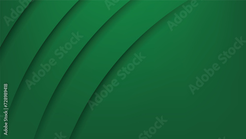 green background with abstract paper cut layer with copy space
