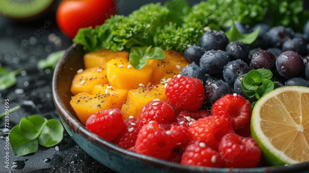Vibrant Mixed Berry and Mango Salad with Lemon Vibrant Mixed Berry and Mango Salad with Lemon