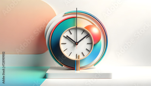 Circle Modern design like buuble of Clock