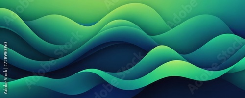 Freeform Shapes in Navy and Forest green