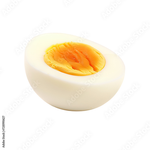 Boiled egg on transparent background