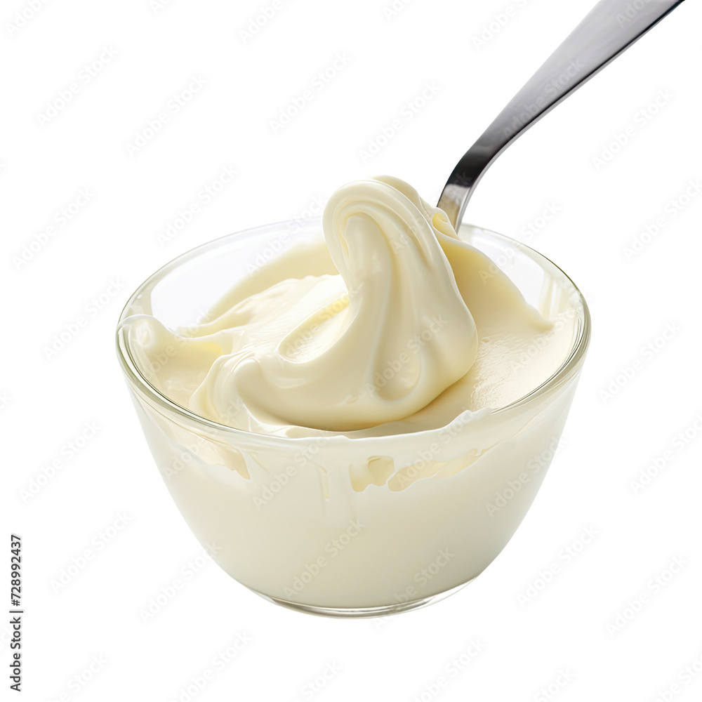 A scoop of creamy on transparent background A scoop of creamy on transparent background