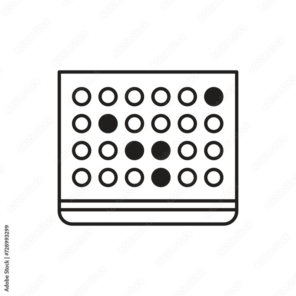 The four connect game icon design, isolated on white background, vector illustration The four connect game icon design, isolated on white background, vector illustration
