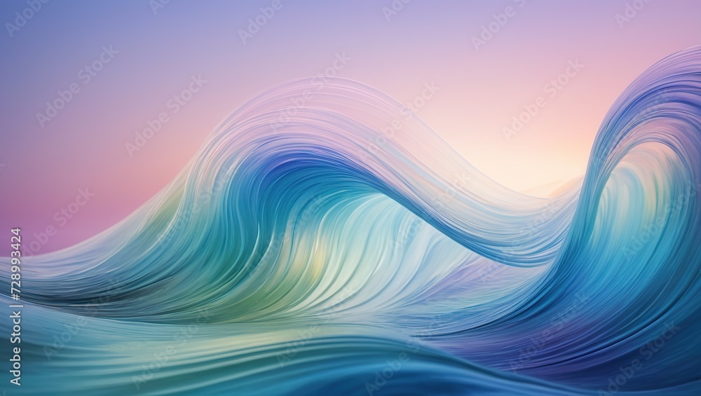 Fototapeta premium Blue Wave Flow: Abstract Vector Background Illustration with Light, Water, and Business Concept Elements