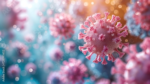 Abstract Realism: Microstock Photos Showcasing the Scientific Beauty of Virus Particles © Thanate