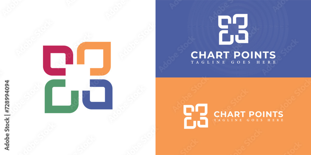 abstract initial letter C and P logos in red, blue, yellow, and green colors isolated in a white background applied for shopping center and retail park logo also suitable for other brands or companies abstract initial letter C and P logos in red, blue, yellow, and green colors isolated in a white background applied for shopping center and retail park logo also suitable for other brands or companies