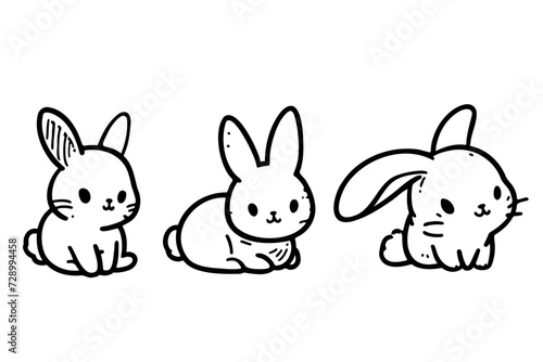 Sketch of bunny. Hand drawn outline converted to vector