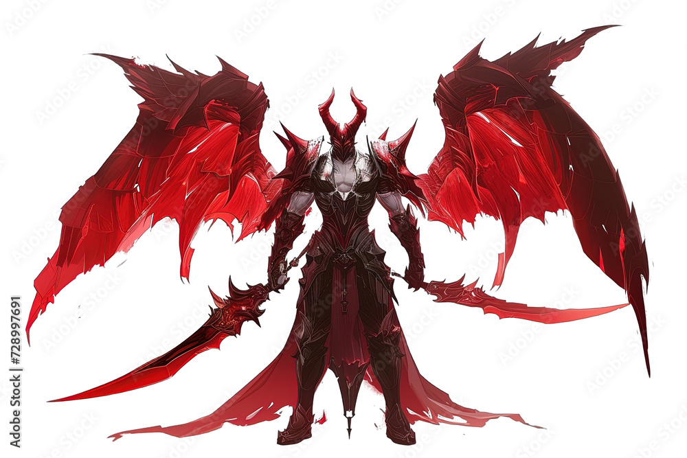 Demon King with wings Illustration