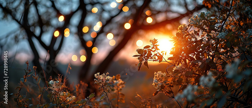 a picture of a tree with the sun setting in the background