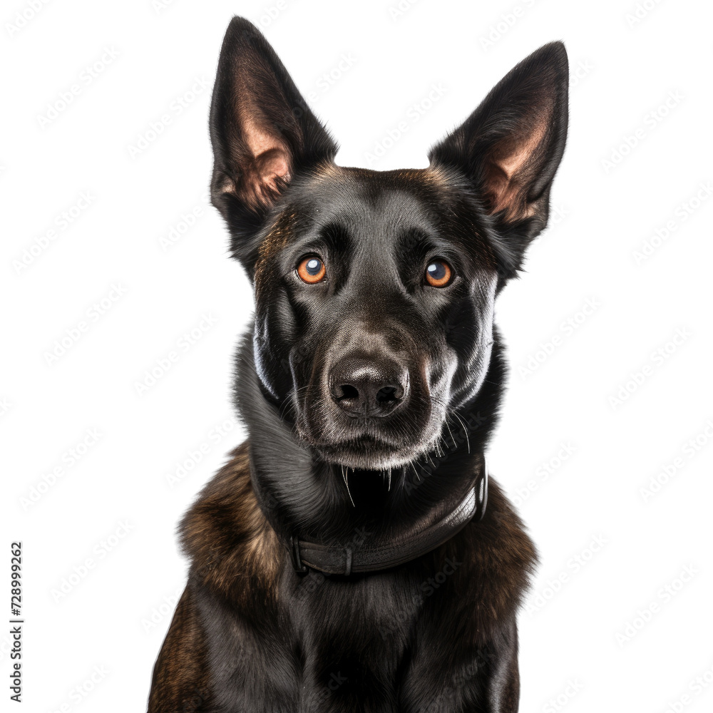 Belgian dog on transparent background