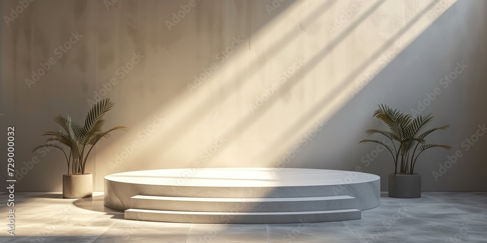 3D Rendered Podium Mockup with Modern Minimalist Design 3D Rendered Podium Mockup with Modern Minimalist Design