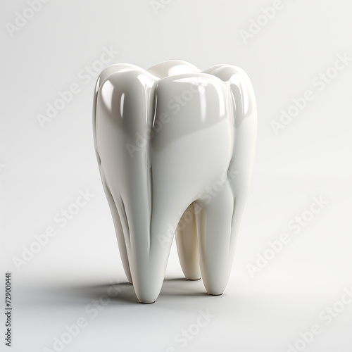 3D healthy and clean tooth