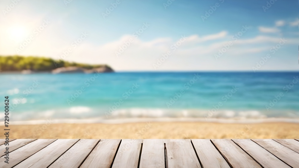 summer vacation banner concept on sea beach background with copy space.