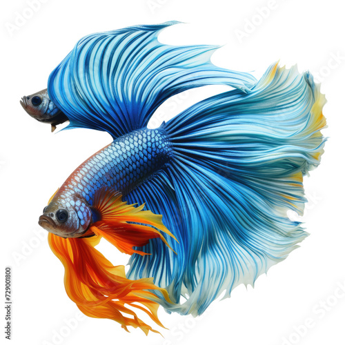 Betta fish on transparent background © posterpalette