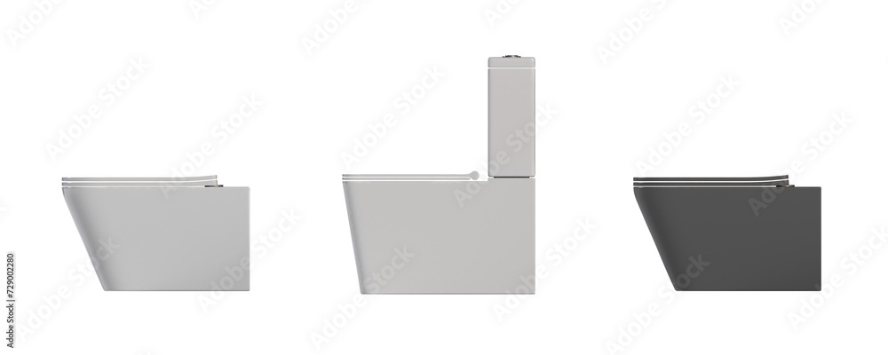 Lavatory pan isolated on a transparent background, bidet, 3D illustration, and CG render Lavatory pan isolated on a transparent background, bidet, 3D illustration, and CG render