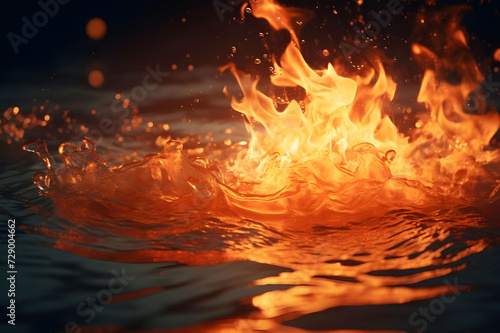 Flame on a Water - Ai Generated © Muhammad