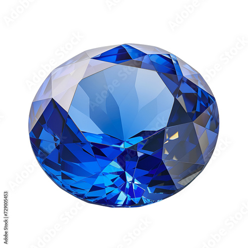 Sapphire on transparent background