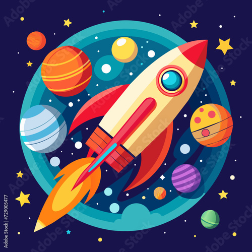 rocket missile space rocket starship space galaxy planet universe cosmos world vector future stars eternity