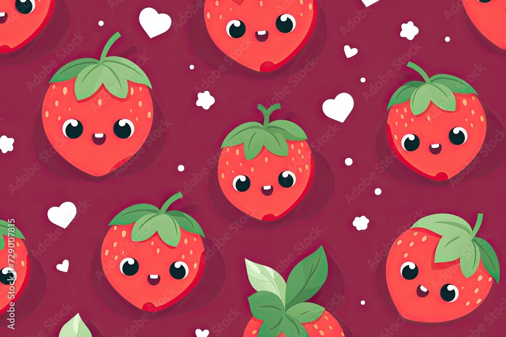 Strawberry pattern vector Strawberry pattern vector