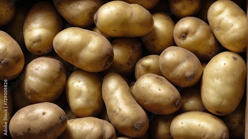 potatoes on a wooden background potatoes on a wooden background