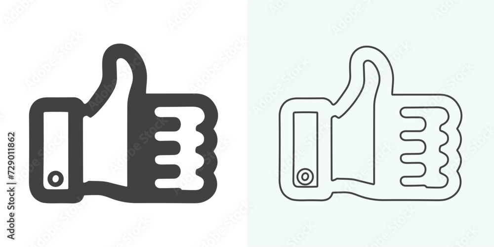 Like icon vector. Thumbs up icon vector. Hand like Like icon vector. Thumbs up icon vector. Hand like