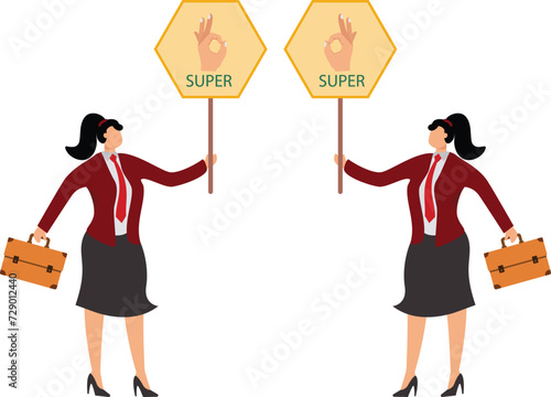 Both sides showing ok hand sign