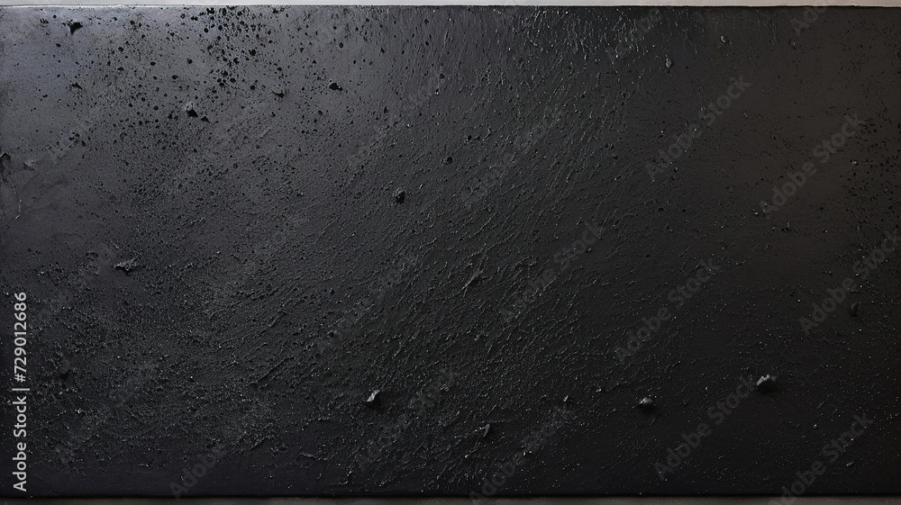 Fototapeta premium Black metal plate with scratches Background and texture.