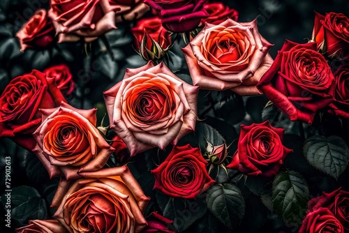 Explore the visual elegance of romance with a captivating stock photo showcasing the timeless beauty of a red rose background  symbolizing love and passion.