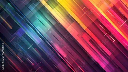 Colorful abstract line geometric background 