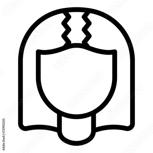 Alopecia hair disease icon