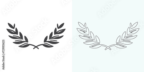 Set of leaves silhouette of beautiful plants  leaves  plant design. Vector illustration .