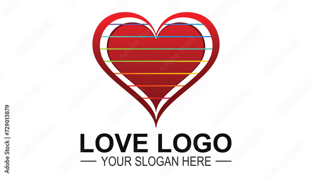 Valentine logo or Heart logo or icon. Love logo design. Valentine logo or Heart logo or icon. Love logo design.
