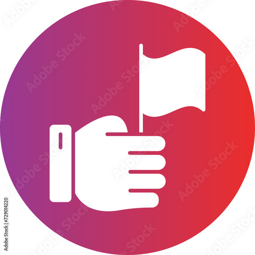 Holding Flag Icon Style