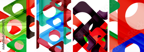Fototapeta Naklejka Na Ścianę i Meble -  Abstract background set, showcasing a dynamic interplay of triangles. Fusion of modern design and geometric allure
