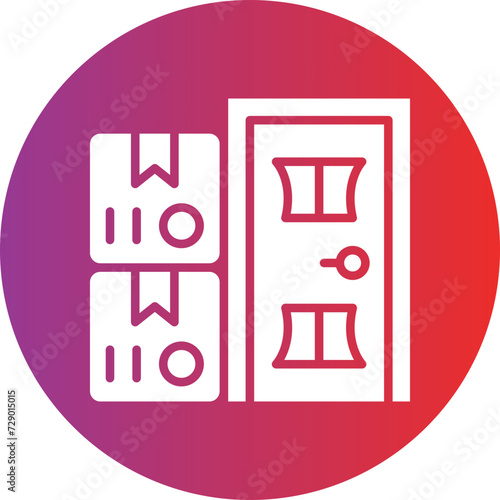 Delivery On Doorstep Icon Style