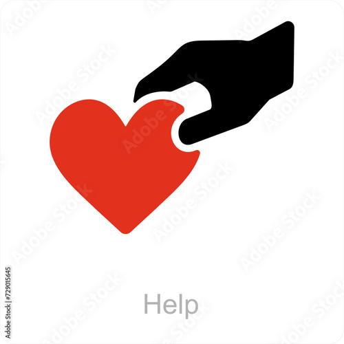 Help and Donate icon concept